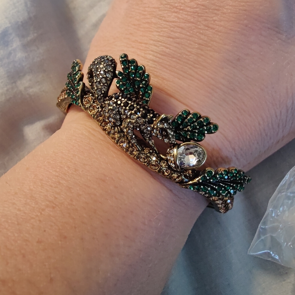 New jeweled bracelet by off Park collection, squirrel on a branch